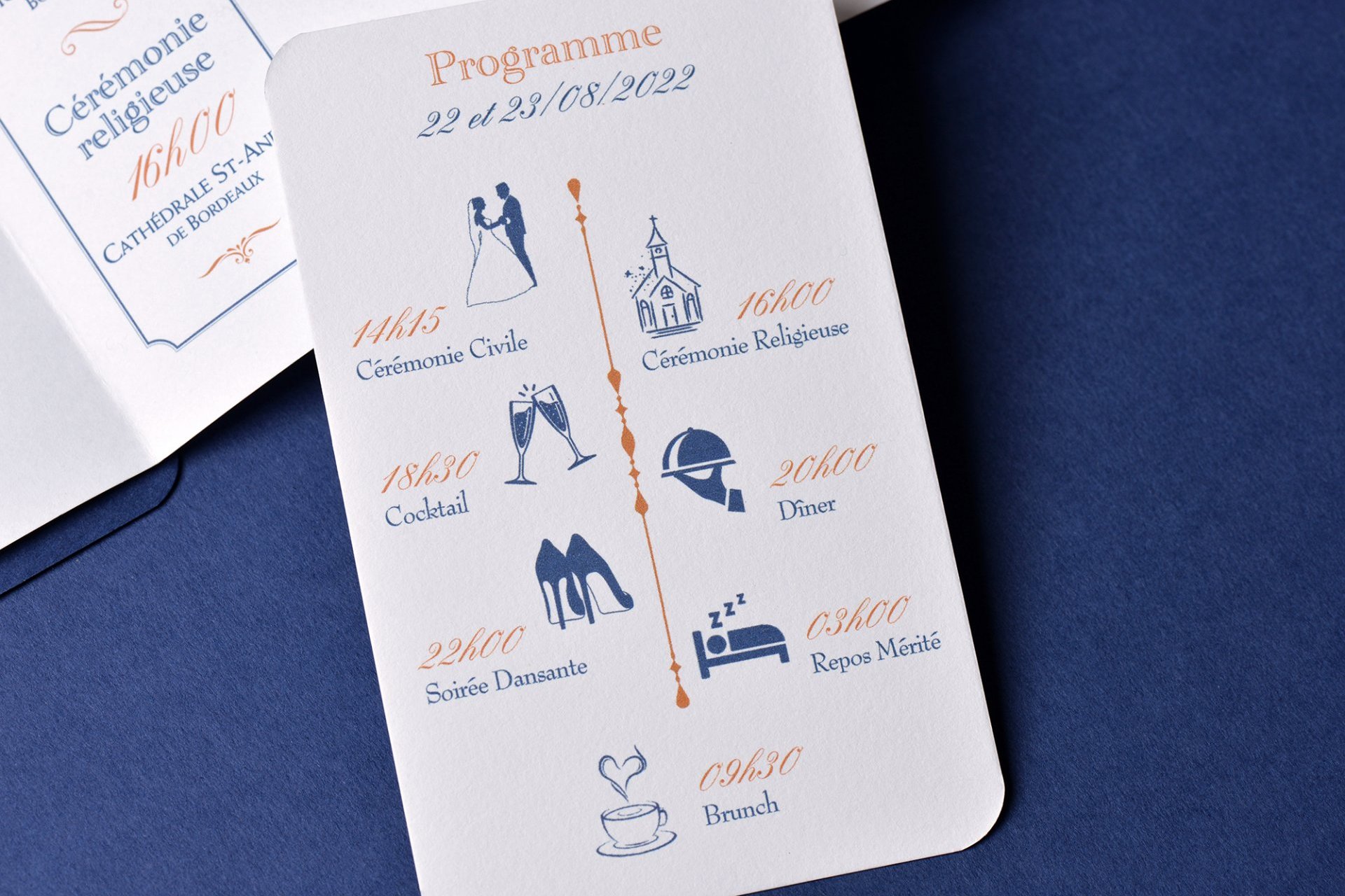 Carton Programme Blanc Naturel / Passport Bleu Roi