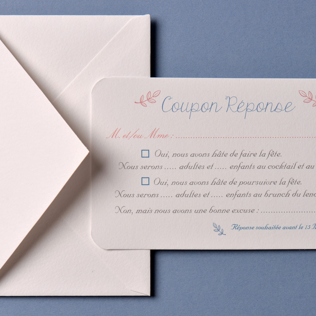 Coupon-Réponse / 85 x 135 mm / Passport Bleu