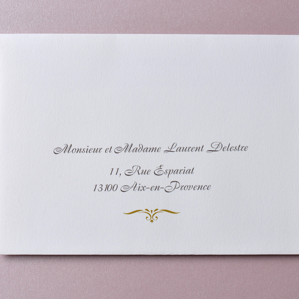 Impression Adresse Enveloppe / 114 x 162 mm / Passport Rose Poudré