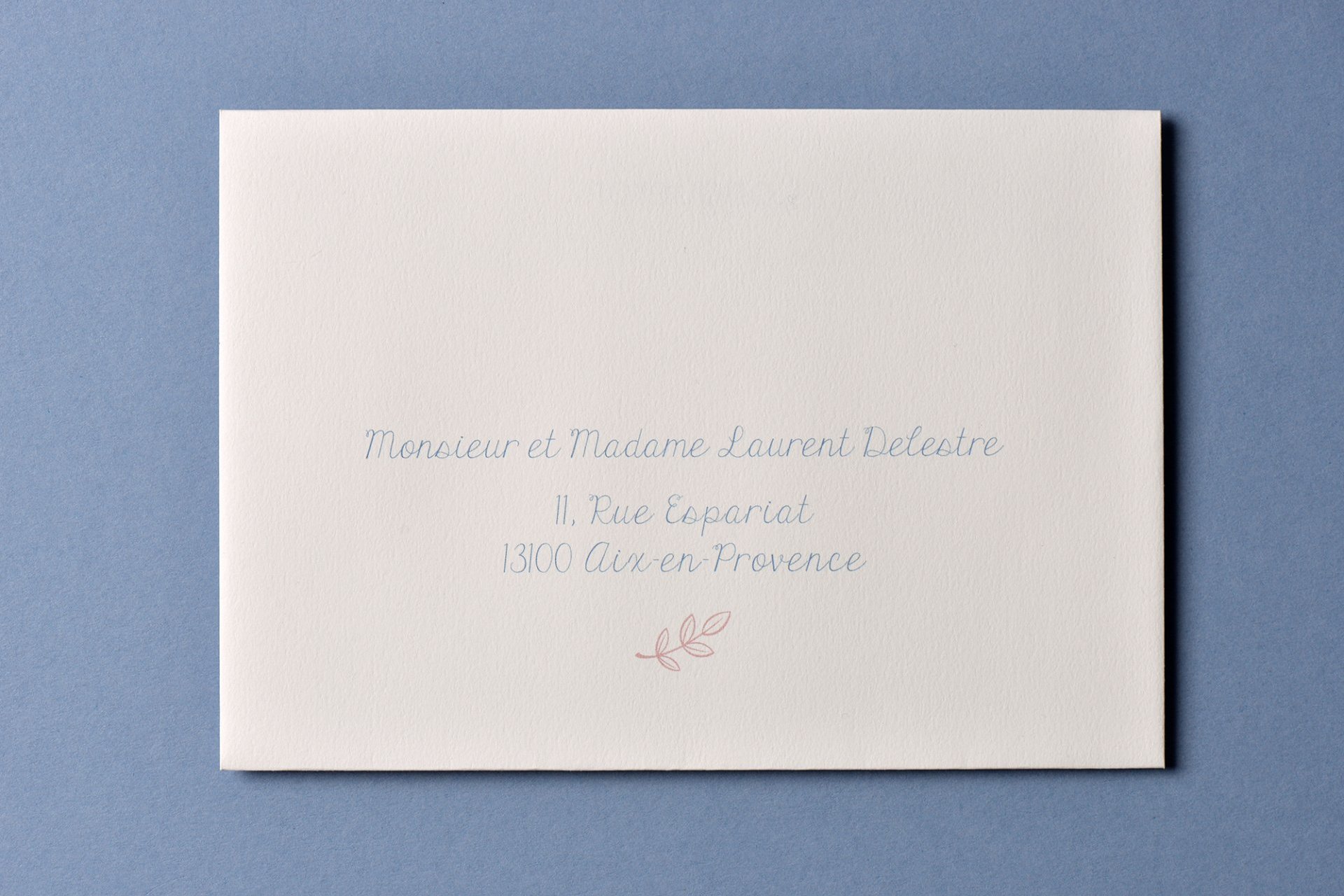 Impression Adresse Enveloppe / 114 x 162 mm / Passport Bleu