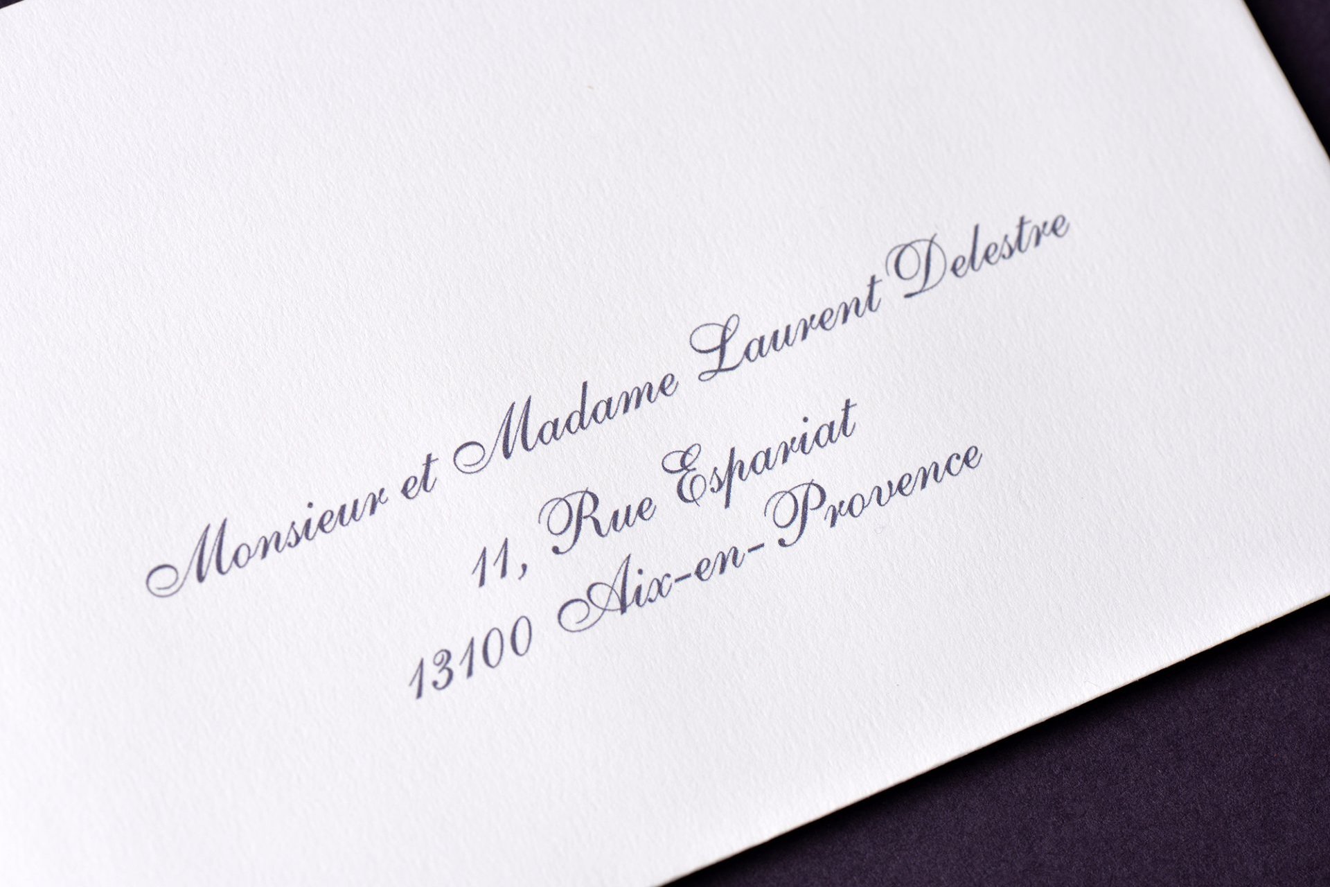 Adresse d'enveloppe, invitation de mariage, impression d'adresse