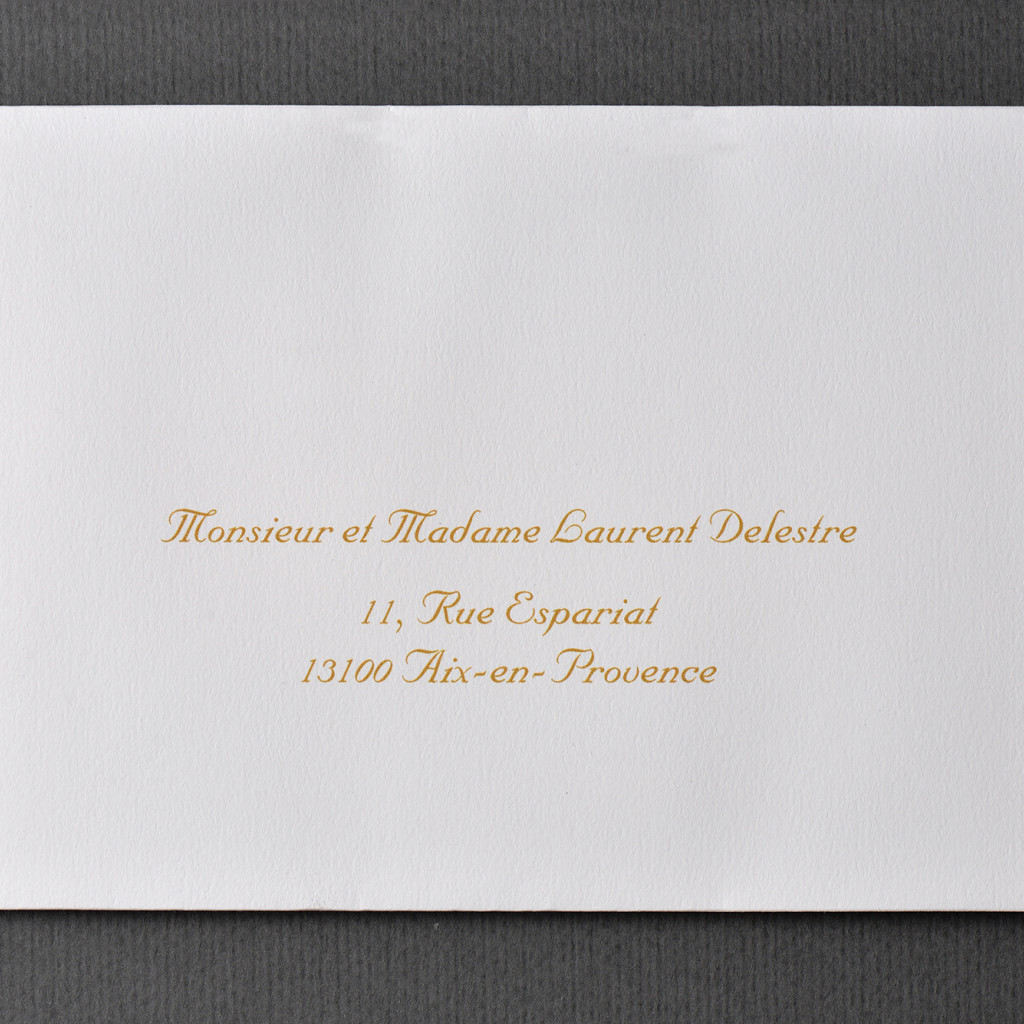 Impression Adresse Enveloppe / 114 x 162 mm / Passport Taupe