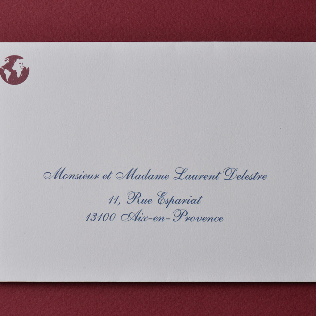 Impression Adresse Enveloppe / 114x 162 mm / Passport Rouge Basque