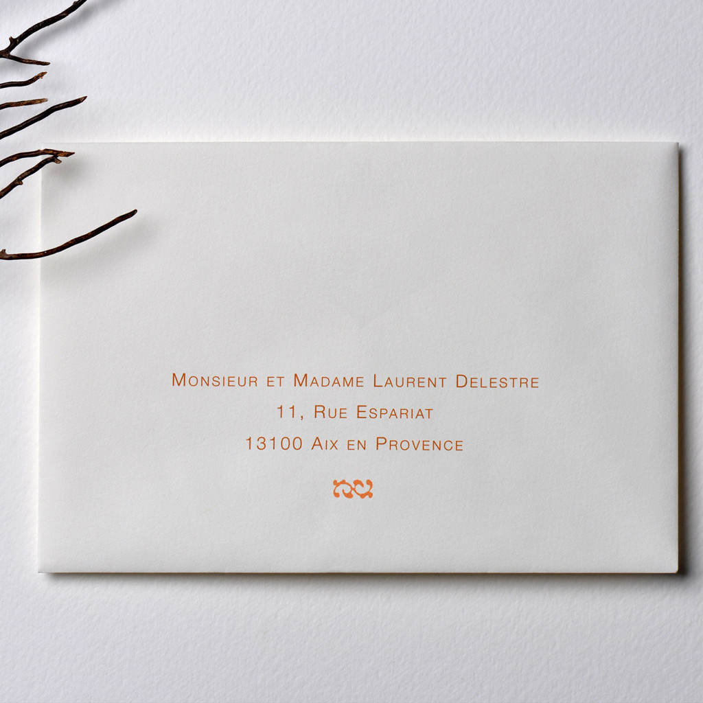 Impression Adresse Enveloppe / 120 x 180 mm / Gallery Mariage dans les Iles