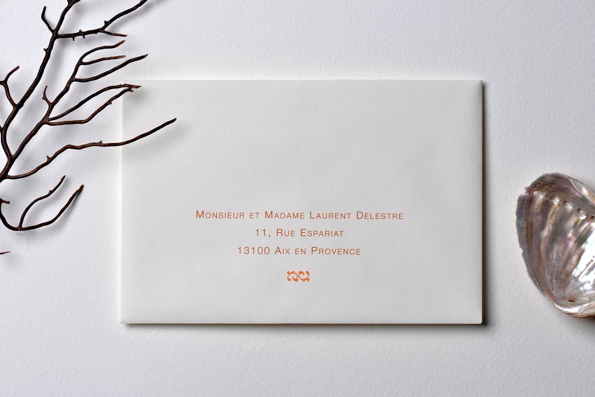 Impression Adresse Enveloppe / 120 x 180 mm / Gallery Mariage dans les Iles