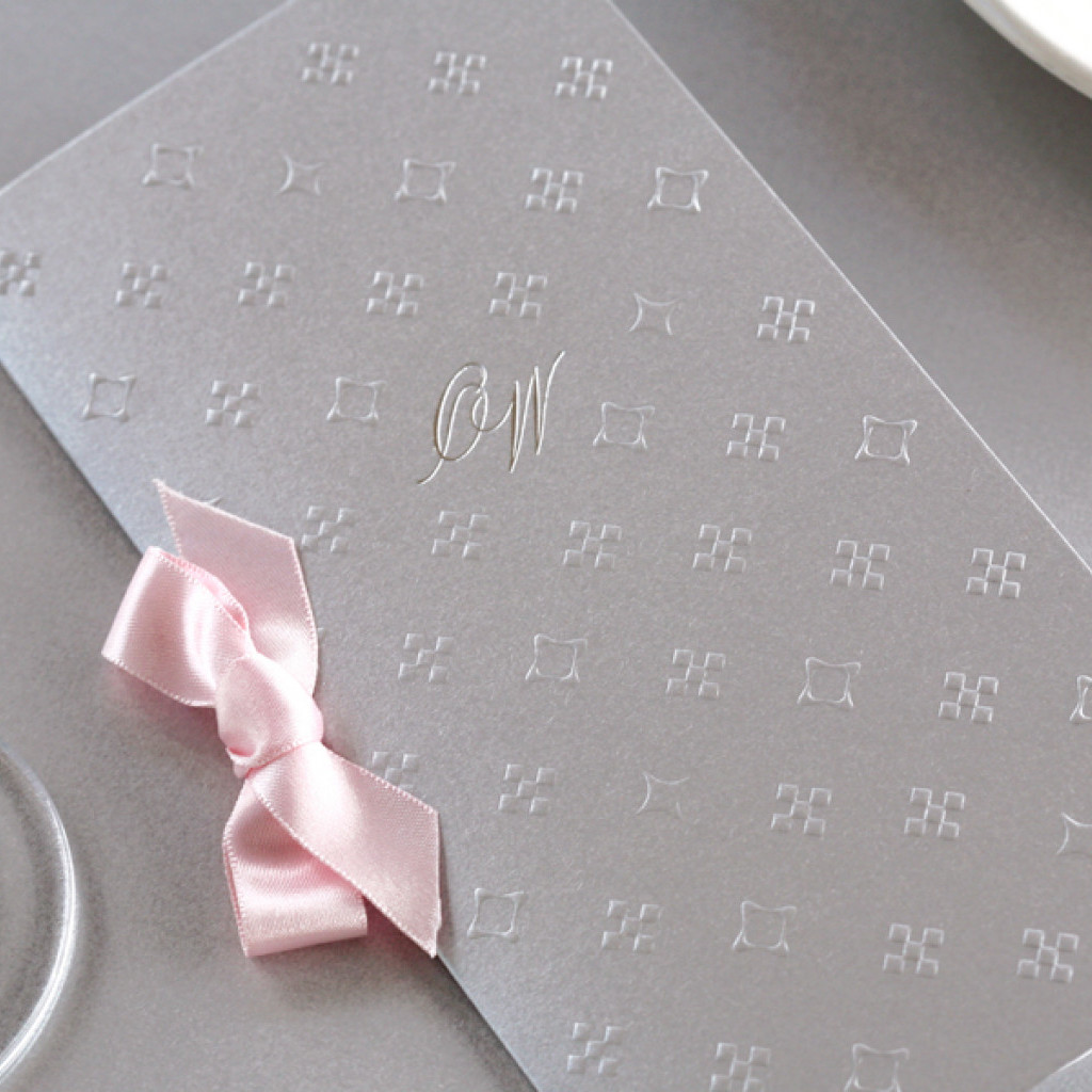 Menu Monogramme Argent