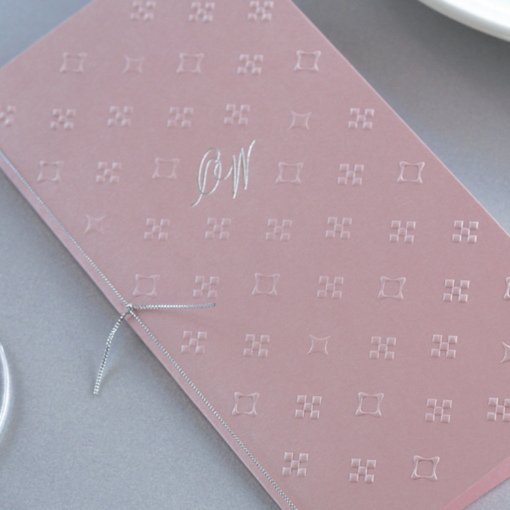 Menu Monogramme Rose Poudré